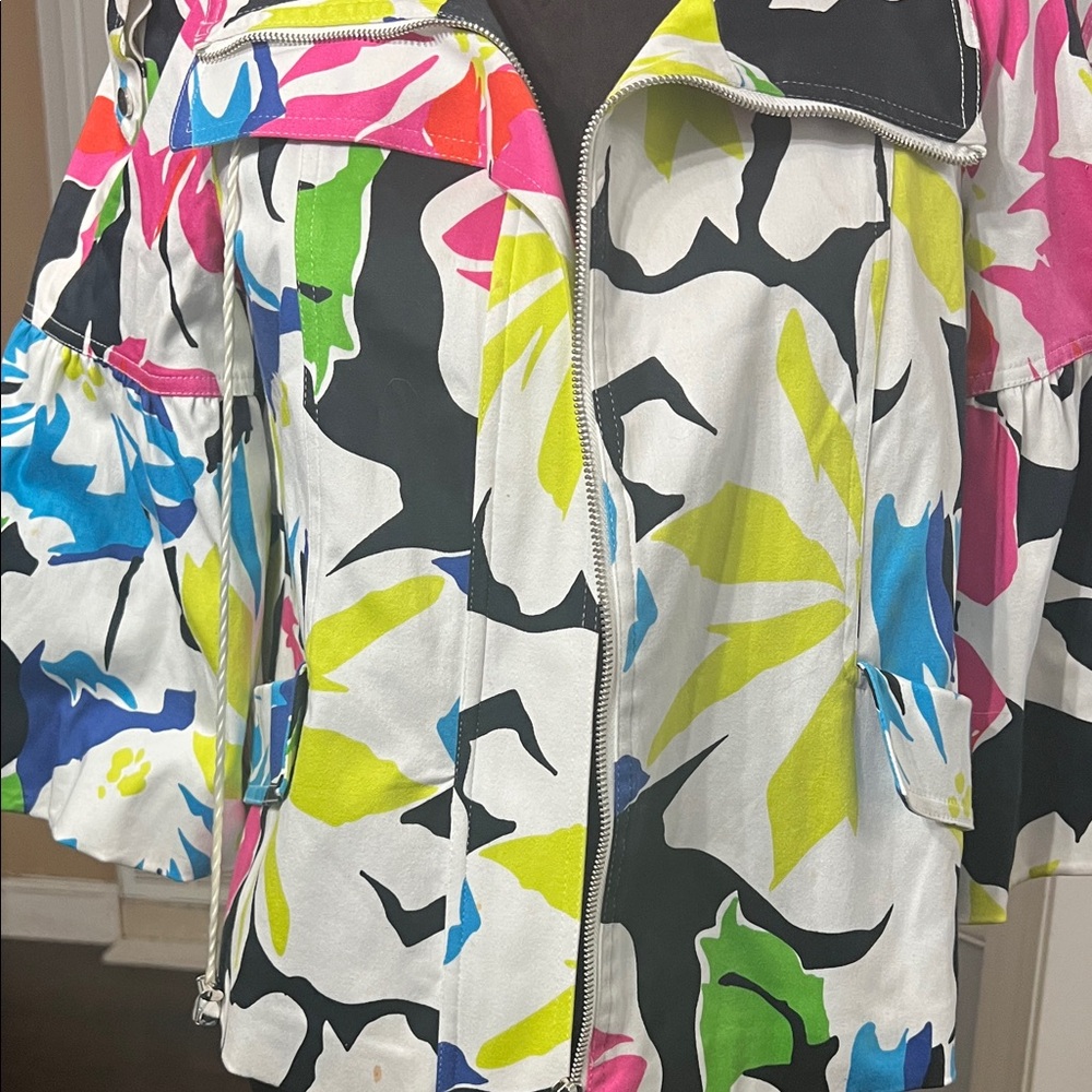 Cache Multicolor Floral Teddy Jacket - image 3